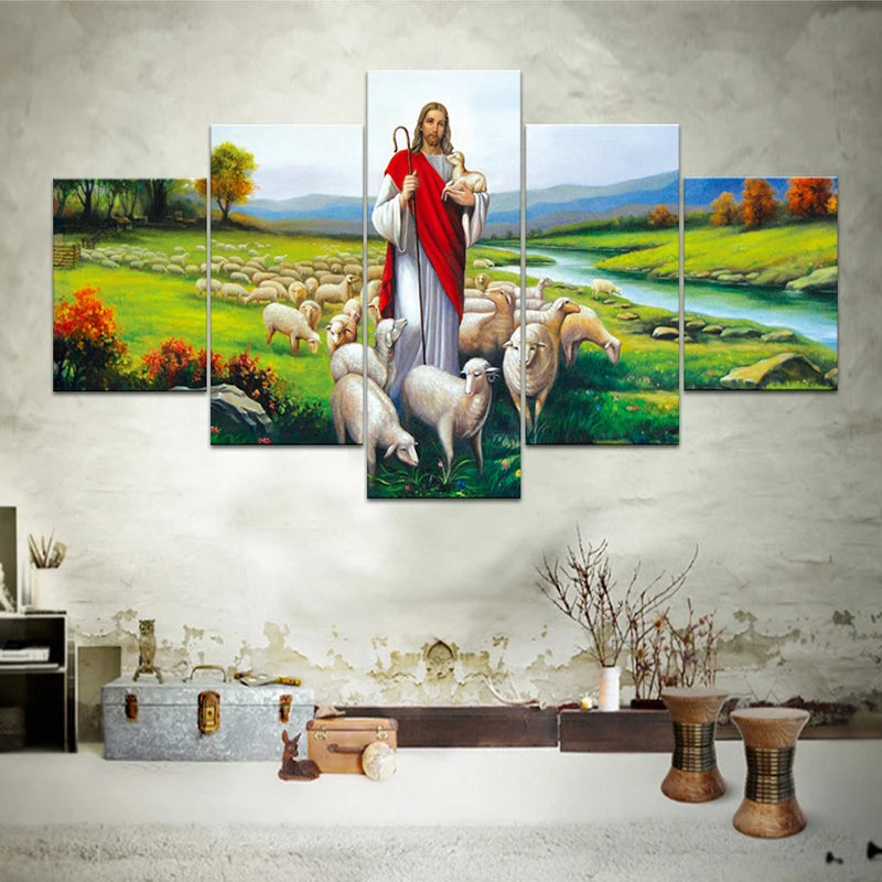 Christian Faith 5-Piece Poster Painting