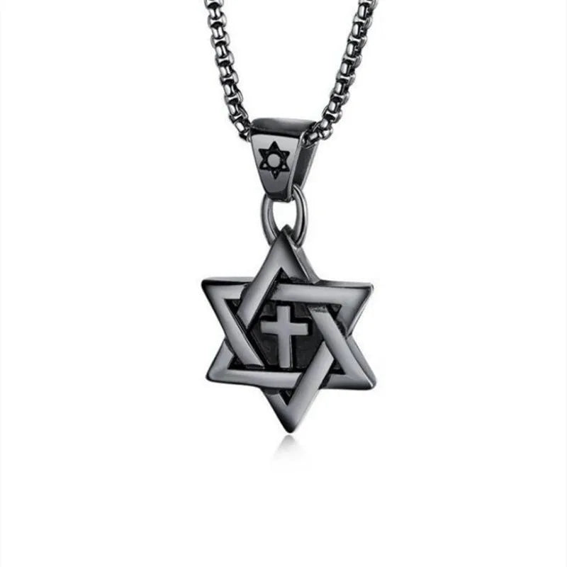 Stainless Steel Solomon Star and of David Pendant and Other Pendants