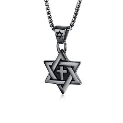 Stainless Steel Solomon Star and of David Pendant and Other Pendants