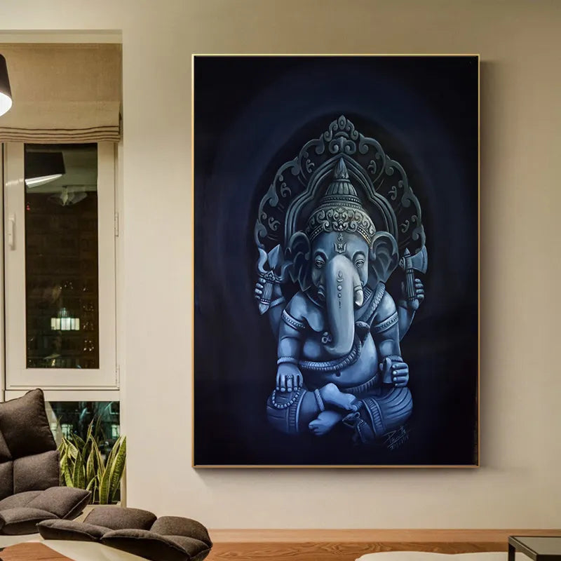 Hinduism Ganesha Canvas Painting