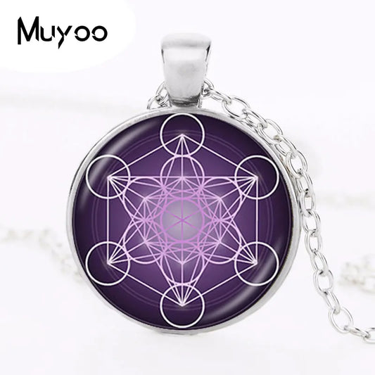 Sacred Geometry Metatron Cube Pendant Necklace 