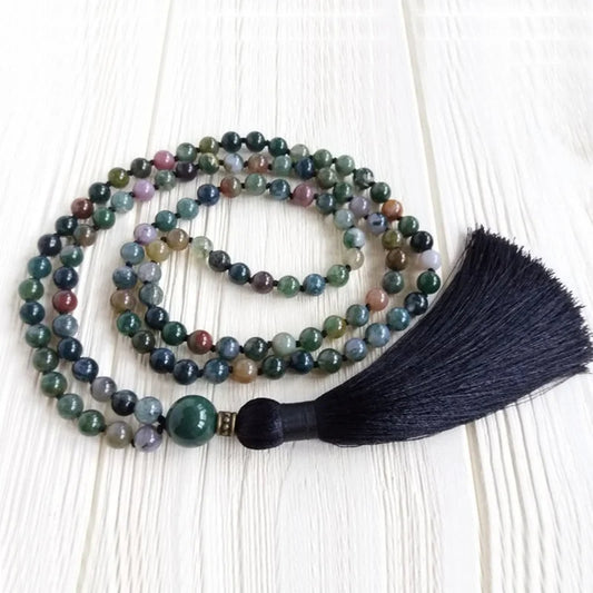 Buddhist-Prayer-Beads-108-Mala-Bracelet-Black-Tassel