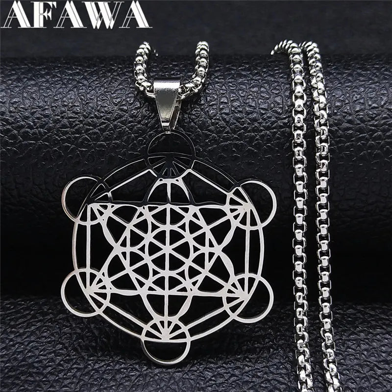 Metatron Cube Stainless Steel Pendant