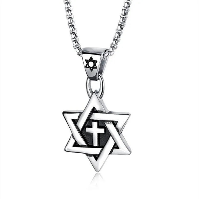 Stainless Steel Solomon Star and of David Pendant and Other Pendants