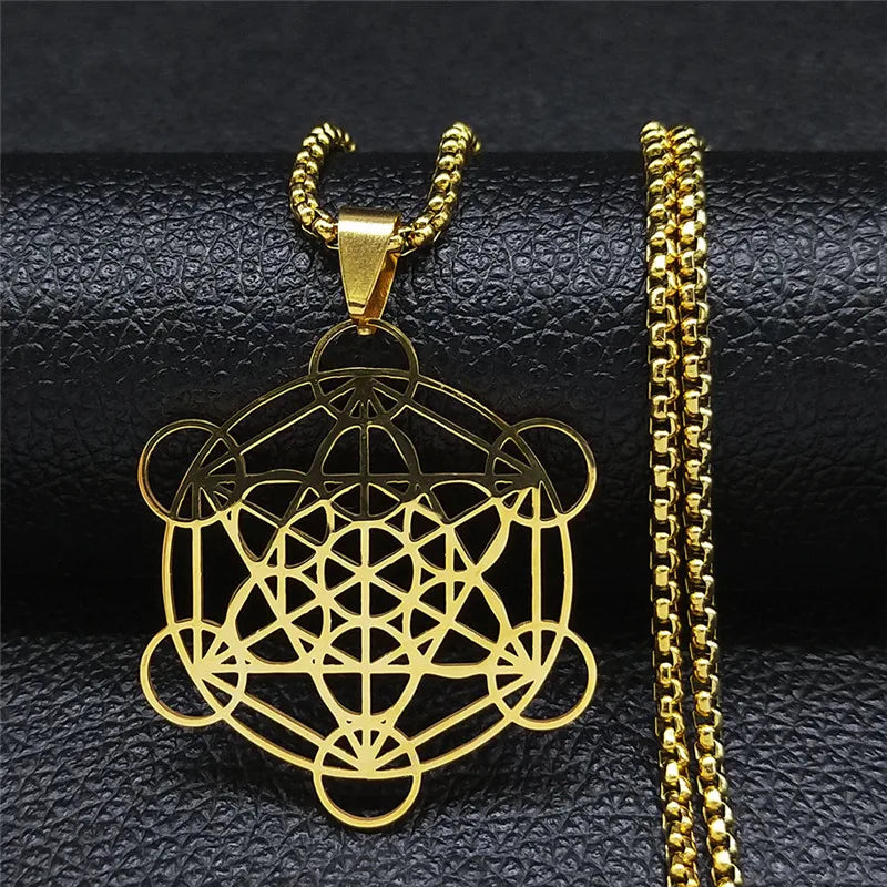 Stainless Steel Sacred Geometry Necklace