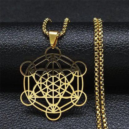 Stainless Steel Sacred Geometry Necklace