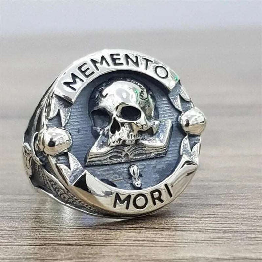 Commemorate Death Memento Mori Skull Ring 