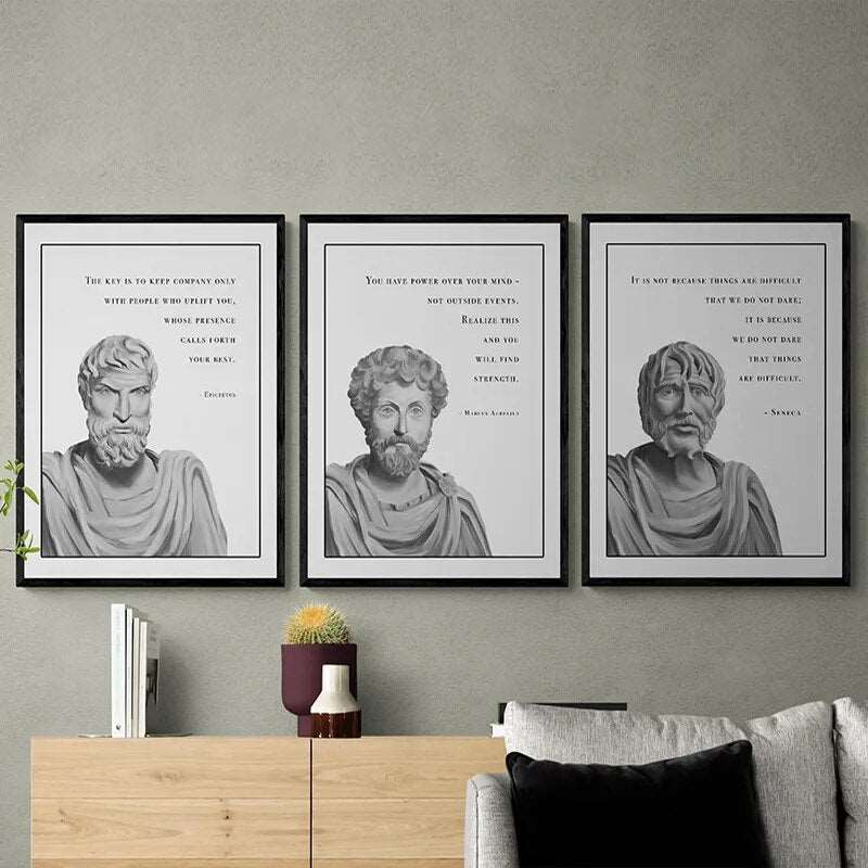 Stoic Artwork Posters - Frameless Home Decor for Living Room