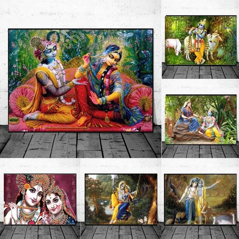 Radha Krishna Canvas Painting