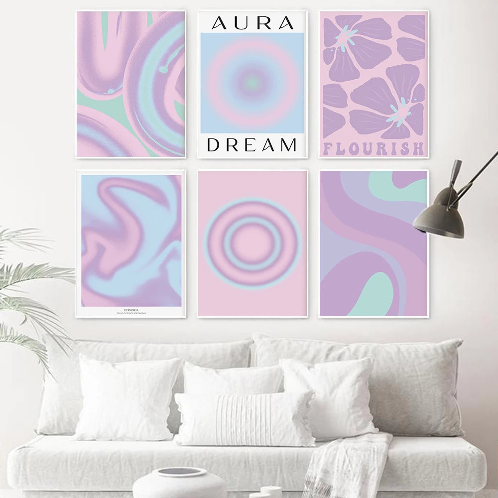 Purple Aura Gradient Spiritual Wall Poster