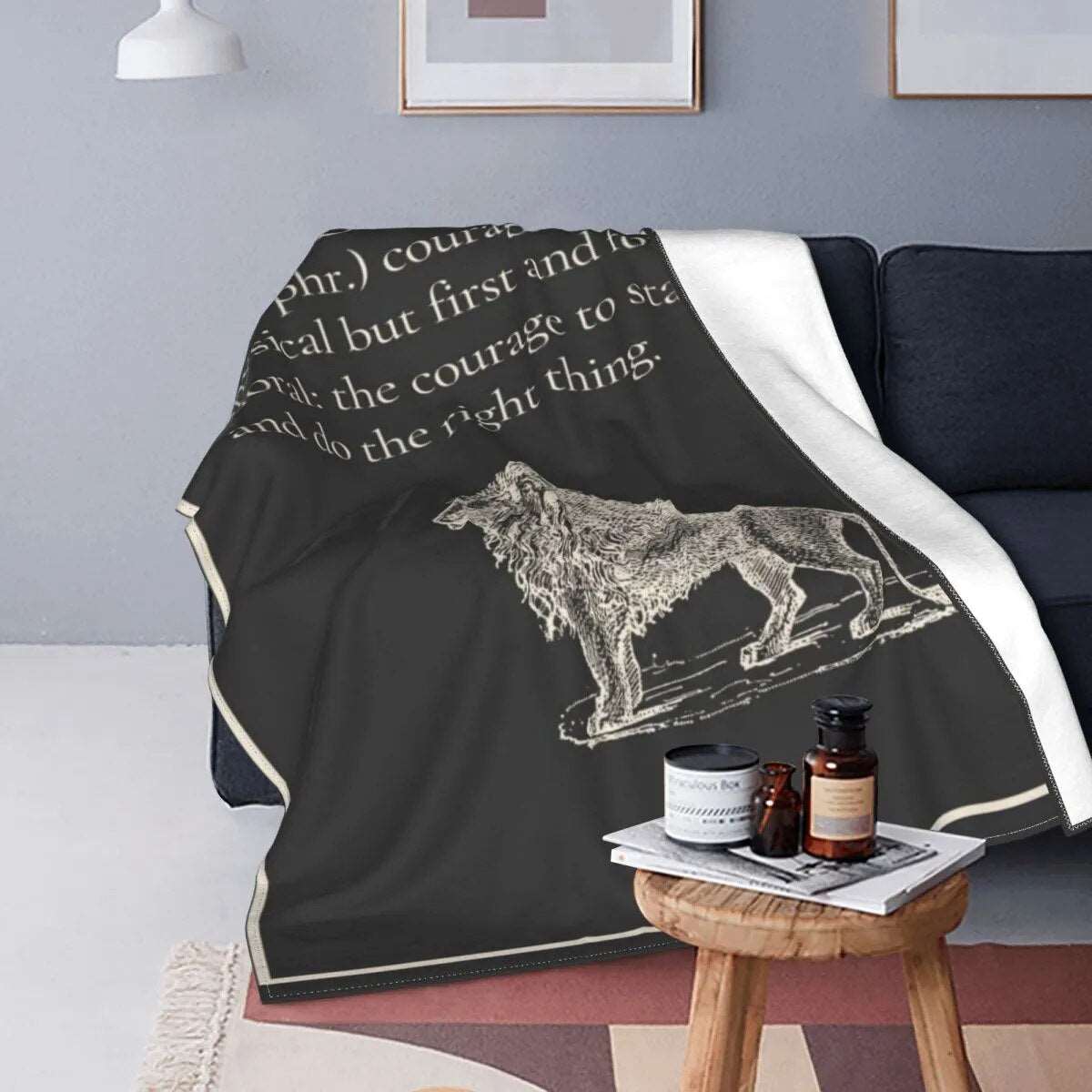 Stoic Virtue Courage Fleece Blanket - Main View