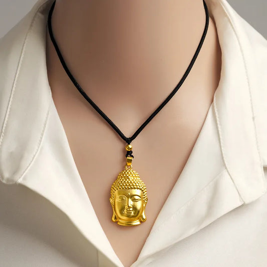 Anniyo-Guanyin-Pendant-Necklace-Gold-Plated