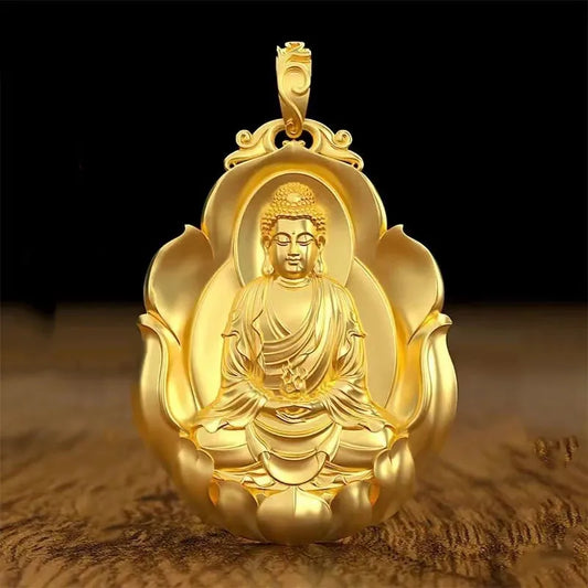 Anniyo Buddhist Guanyin Pendant Necklace Front View