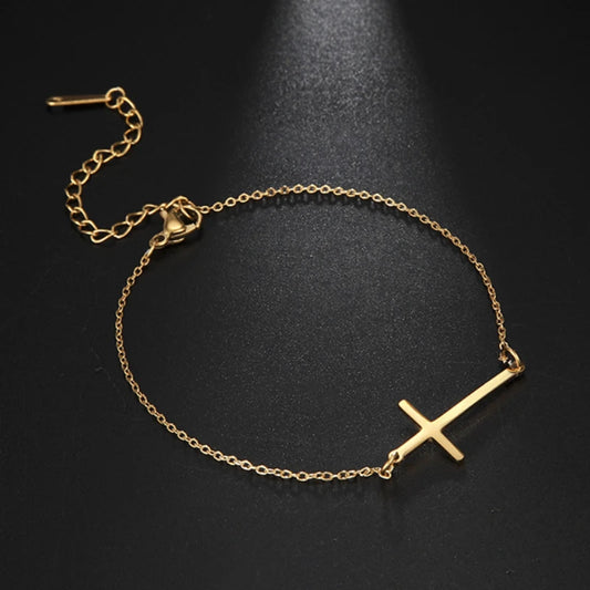 Trendy Titanium Jesus Cross Bracelet - Main Product Imagev