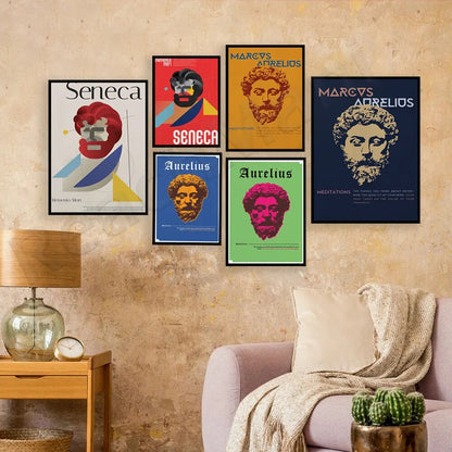 Stoic Pop Art: Posters with Memento Mori Quote - Inspirational Stoic Affirmations