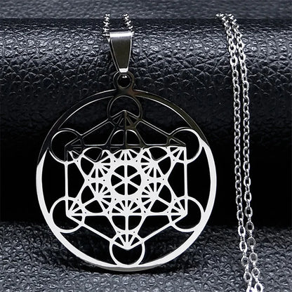 Chakra Necklace on Black Background