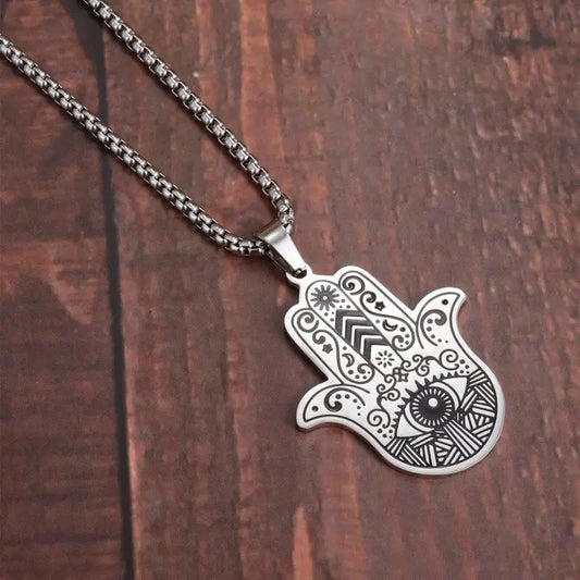 Spiritual Fatima Hand Hamsa Pendant Necklace