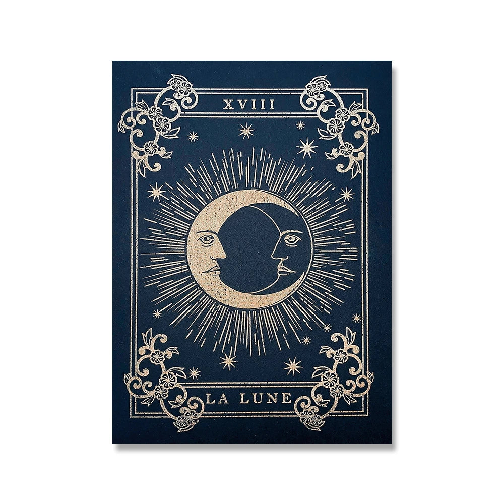 Vintage Style French Moon Poster