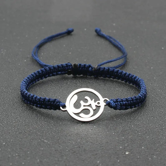 European Stainless Steel Yoga Meditation OM Bracelet