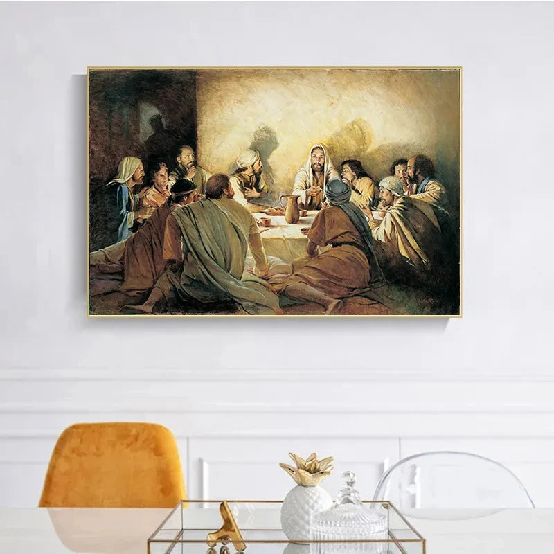 Timeless Christian Art - Retro Jesus Christ Canvas Print