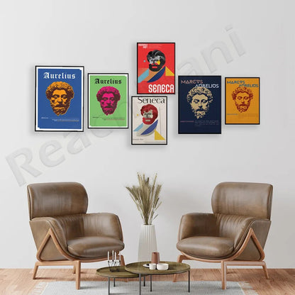 Stoic Pop Art: Posters with Memento Mori Quote - Inspirational Stoic Affirmations