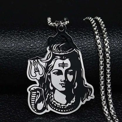 Enamel Religious Pendant - Stainless Steel Jewelry