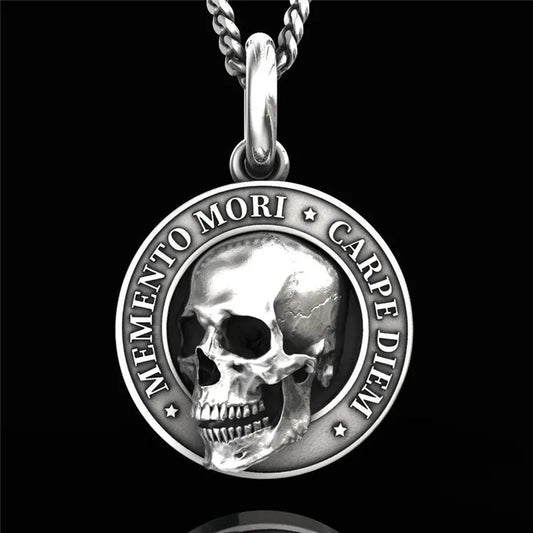 Vintage Ethic Memento Mori Carpe Diem Necklace