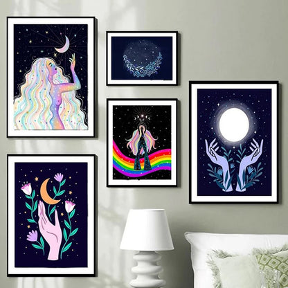 Celestial Rainbow Canvas Art Print